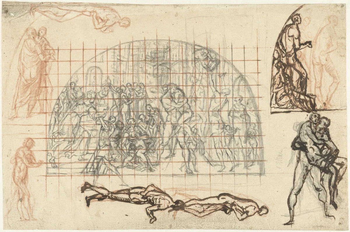Brand van Troje by Andrea Commodi, drawing, 1590-1638