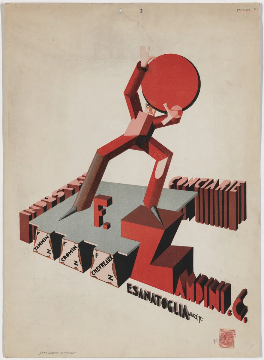 F. Zampini & C by Ivo Pannaggi, design, 1924