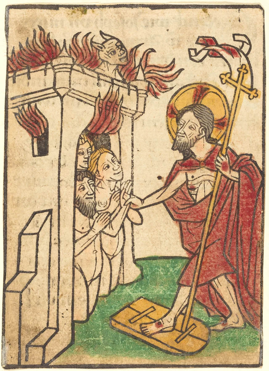 Christ in Limbo by Ludwig of Ulm, print, 1390-1510