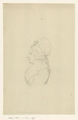 Portret van een vrouw in een medaillon, mogelijk de zus van Jean Bernard by Jean Bernard, drawing, 1775-1833