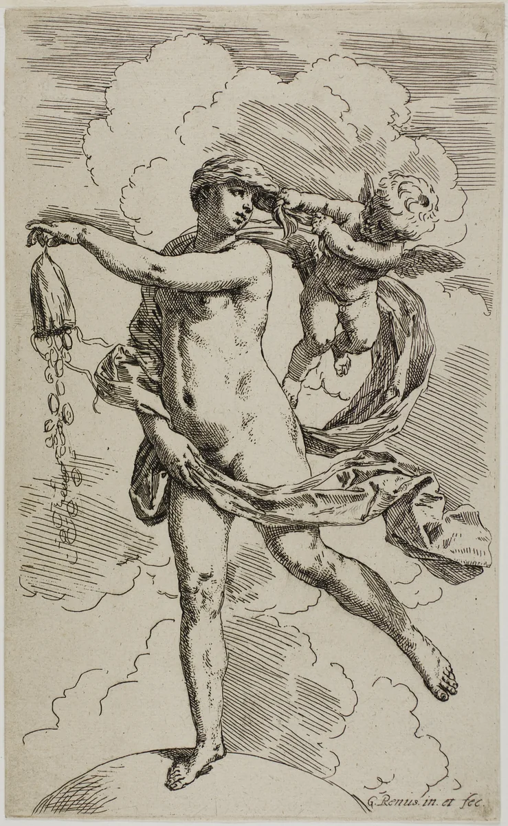 Fortune by Simone Cantarini, print, 1632-1648