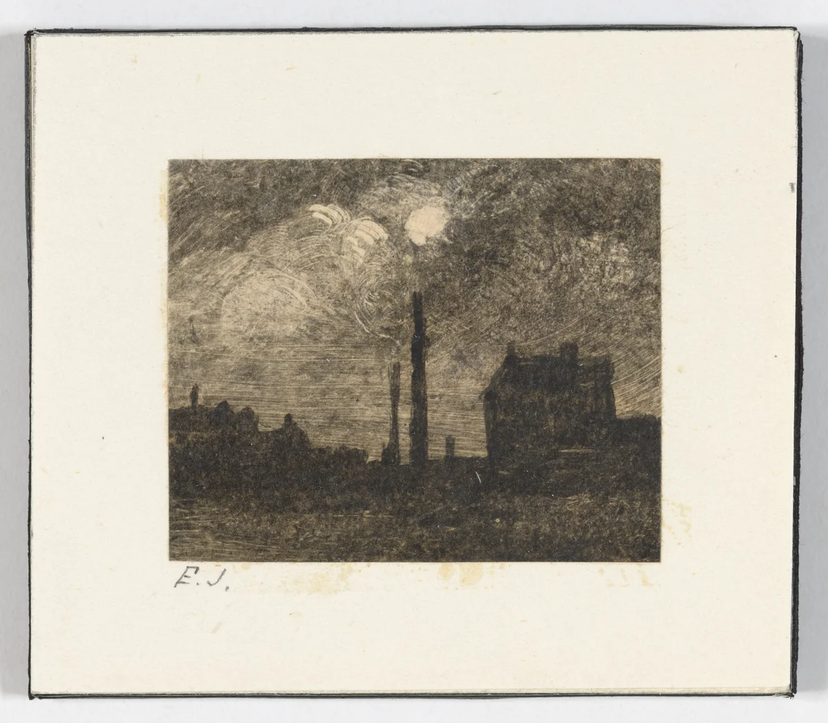 Industrial Landscape by Frédéric Juncker, drawing, 1875-1890