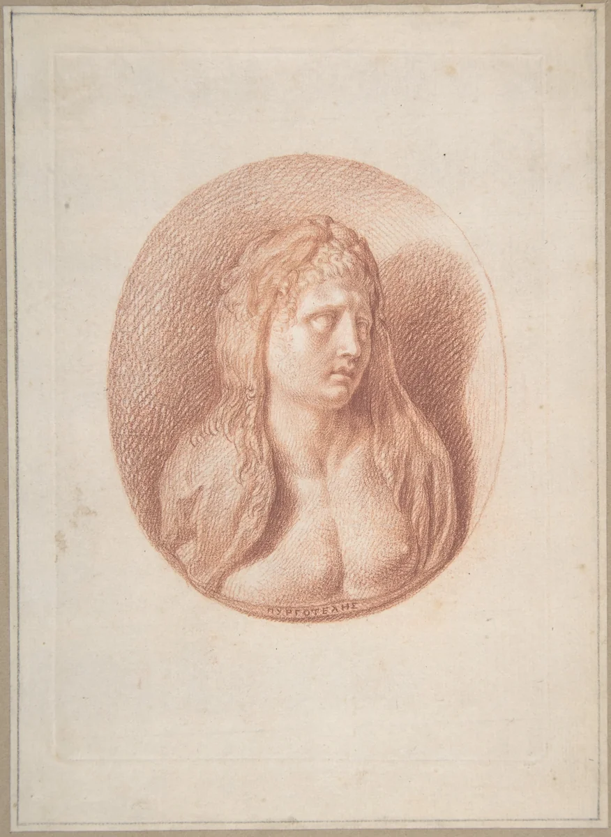 Presumed Portrait of Alexander the Great by Bernard Picart, drawing, 1719