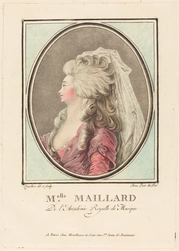 Mademoiselle Maillard by F. Coutellier, print, 1719-1810