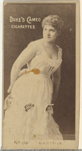 Card Number 136, Irene Varonia, from the Actors and Actresses series (N145-4) issued by Duke Sons & Co. to promote Cameo Cigarettes by W. Duke, Sons & Co., photograph, 1880-1889