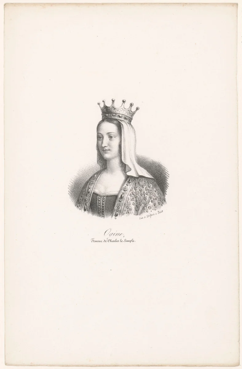 Portret van Hedwig van Wessex by anonymous, print, 1818-1842