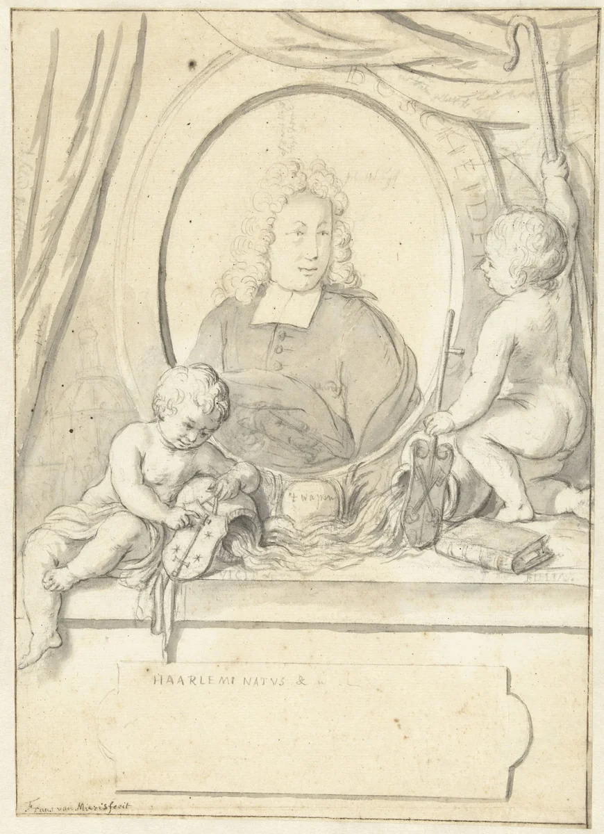 Portret van Adriaan van Boscheiden by Frans van Mieris, drawing, 1720-1724