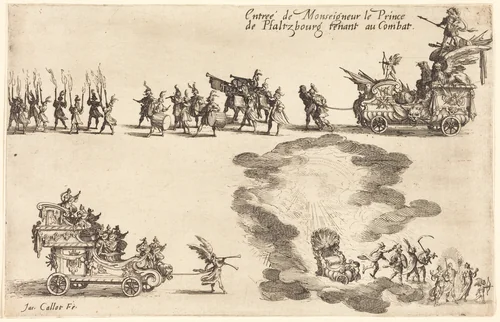 Entry of the Prince of Pfaltzbourg by Jacques Callot, print, 1627