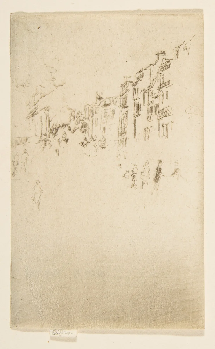 A Fragment of Piccadilly (Piccadilly) by James McNeill Whistler, print, 1884-1886