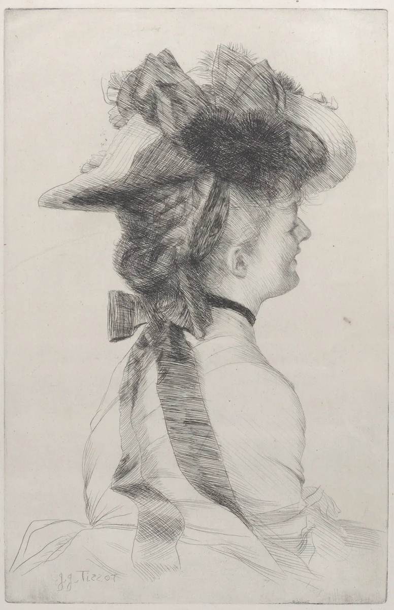 The Rubens Hat by James Tissot, print, 1875