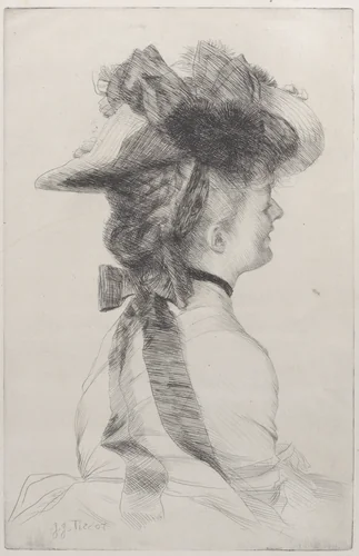 The Rubens Hat by James Tissot, print, 1875