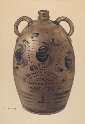 Jug by Aaron Fastovsky, index of american design, 1939