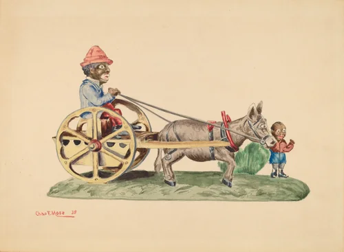 Toy Bank: Donkey Cart by Charles Moss, index of american design, 1938