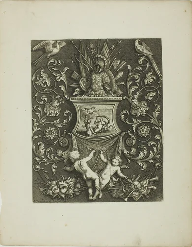 Plate Nine, from A New Book of Ornaments by Simon Gribelin, print, 1704