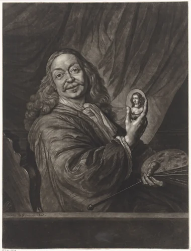 Portret van Bartholomeus van der Helst by Abraham Bloteling, print, 1652-1690