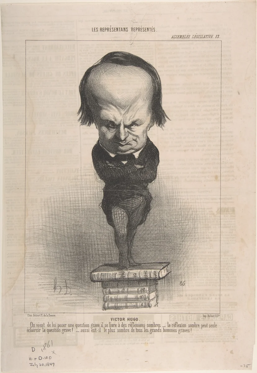 Victor Hugo by Honoré Daumier, print, 1849