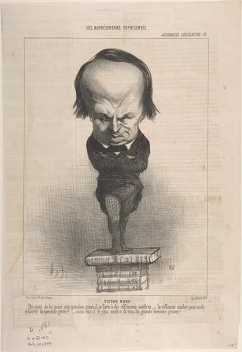 Victor Hugo by Honoré Daumier, print, 1849