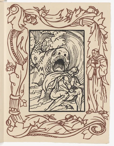 Plate (page 219) from Les Petites Fleurs de St. François (The Little Flowers of St. Francis) by Émile Bernard, illustrated book, 1928