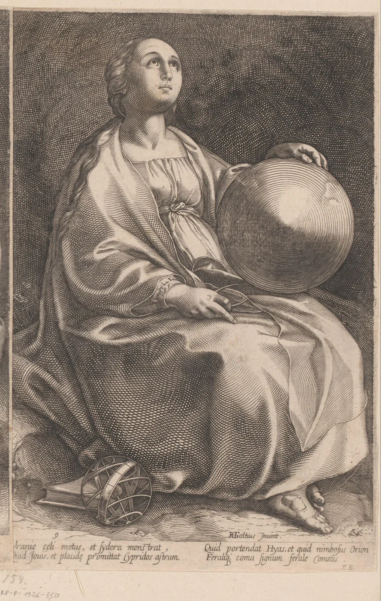 Urania by Charles David, print, 1605-1638