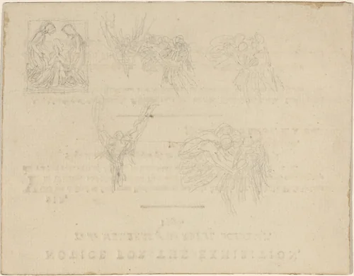 Sheet of Studies by John Flaxman, drawing, 1798