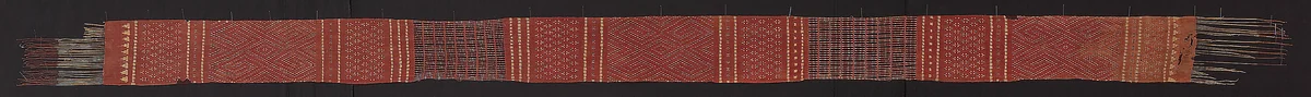 Ceremonial Textile (mbesa tali tau batu or pewo) by Rongkong people, textile, 1701-1900