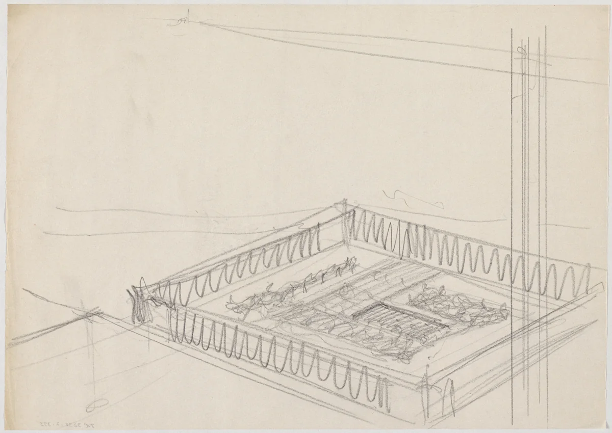 Tugendhat House, Brno, Czech Republic (Sketch) by Ludwig Mies van der Rohe, mies van der rohe archive, 1928