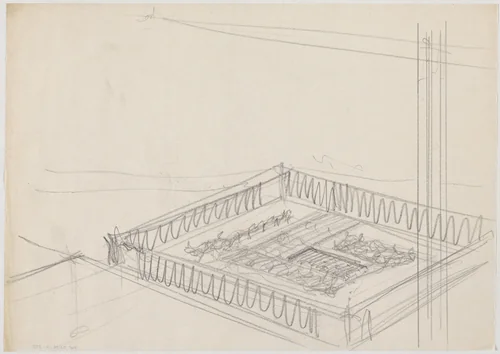 Tugendhat House, Brno, Czech Republic (Sketch) by Ludwig Mies van der Rohe, mies van der rohe archive, 1928