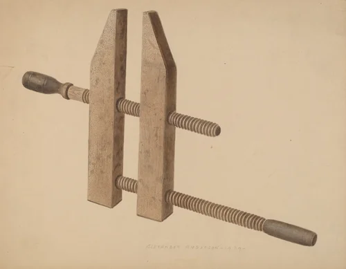 Carpenter's Clamp by Alexander Anderson, index of american design, 1939