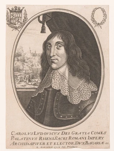 Portret van Karel I Lodewijk van de Palts by anonymous, print, 1635-1668