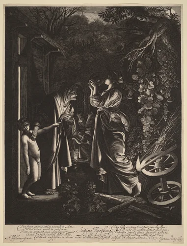 The Mocking of Ceres by Hendrik Goudt
Adam Elsheimer, print, 1610