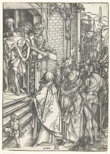 Christus aan het volk getoond (Ecce homo) by Unknown, print, 1498