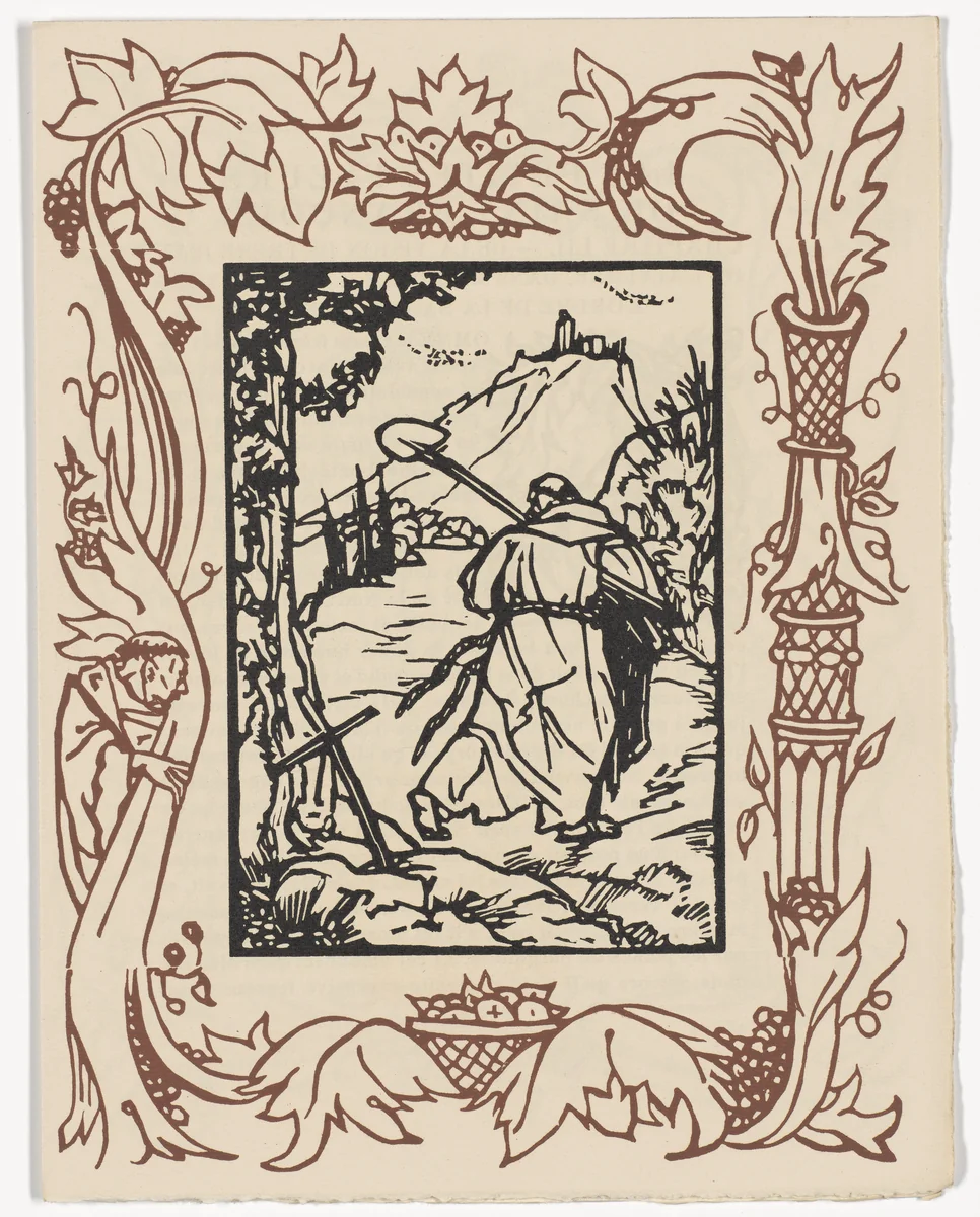 Plate (page 289) from Les Petites Fleurs de St. François (The Little Flowers of St. Francis) by Émile Bernard, illustrated book, 1928