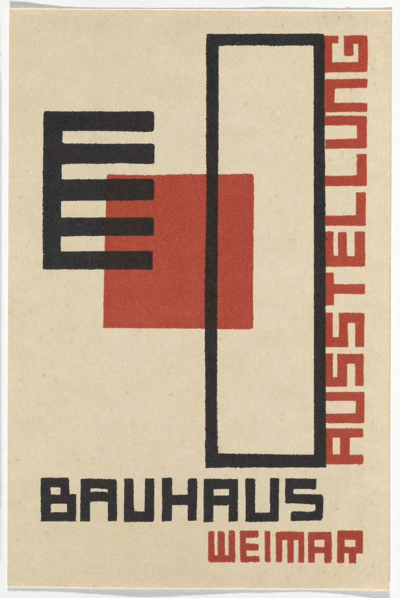 Bauhaus Ausstellung Weimar by Kurt Schmidt, design, 1923