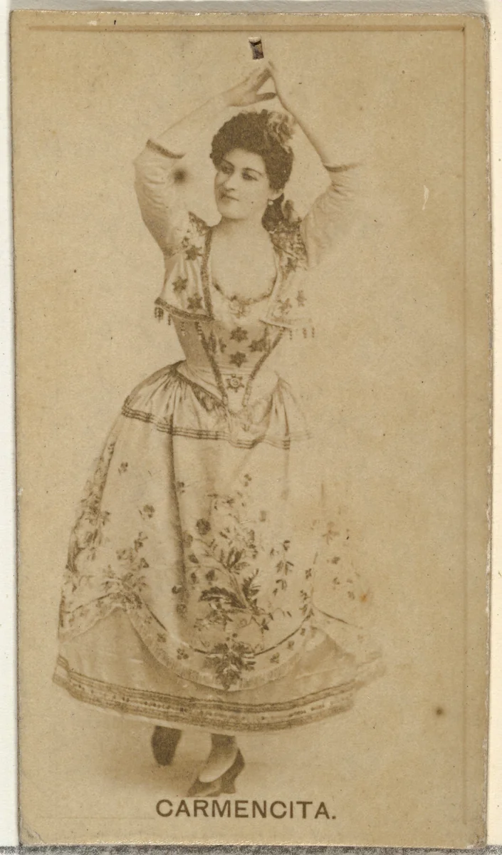 Carmencita, from the Actors and Actresses series (N145-8) issued by Duke Sons & Co. to promote Duke Cigarettes by W. Duke, Sons & Co., photograph, 1890-1895