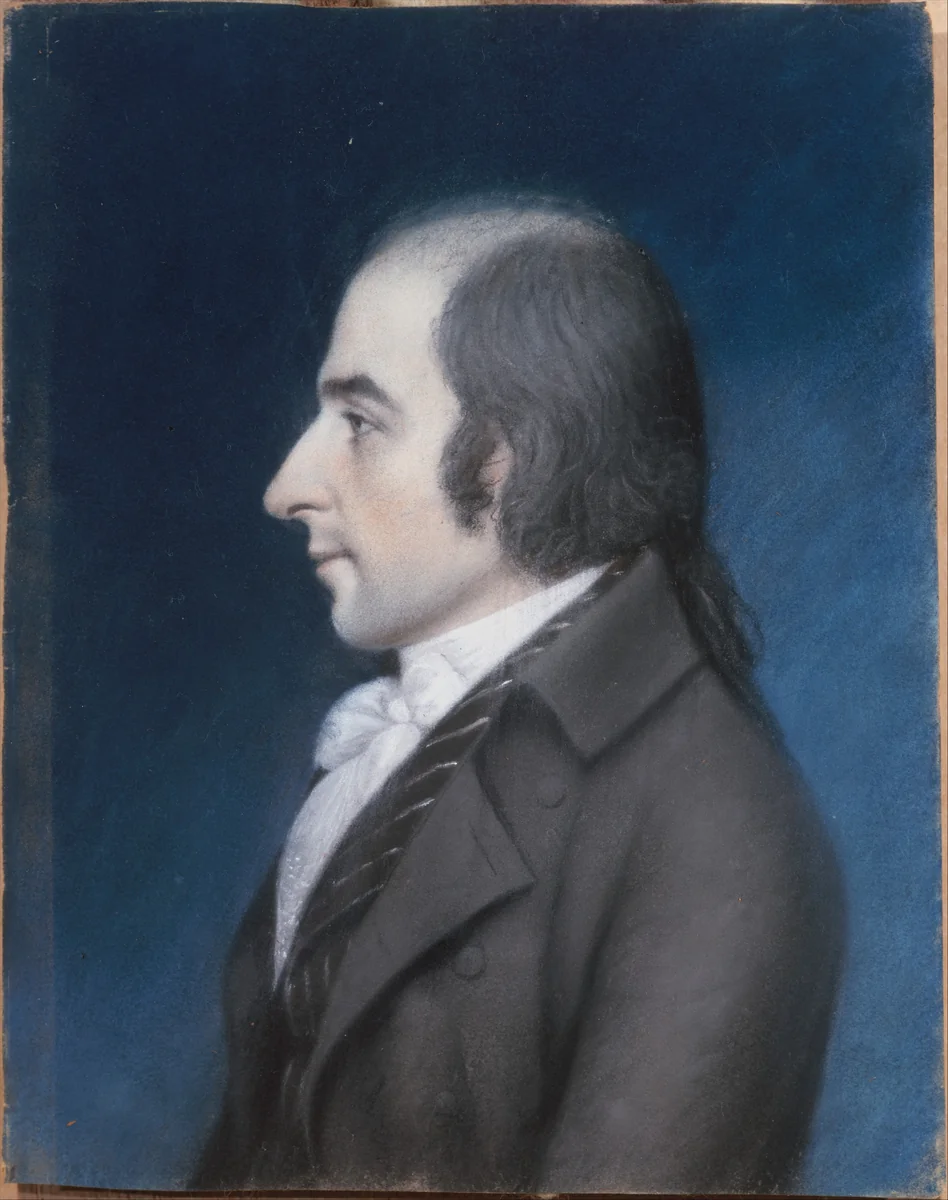 Albert Gallatin by James Sharples, artwork, 1793-1796
