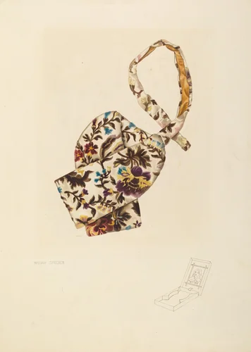 Cravat and Box by William Spiecker, index of american design, 1935-1942