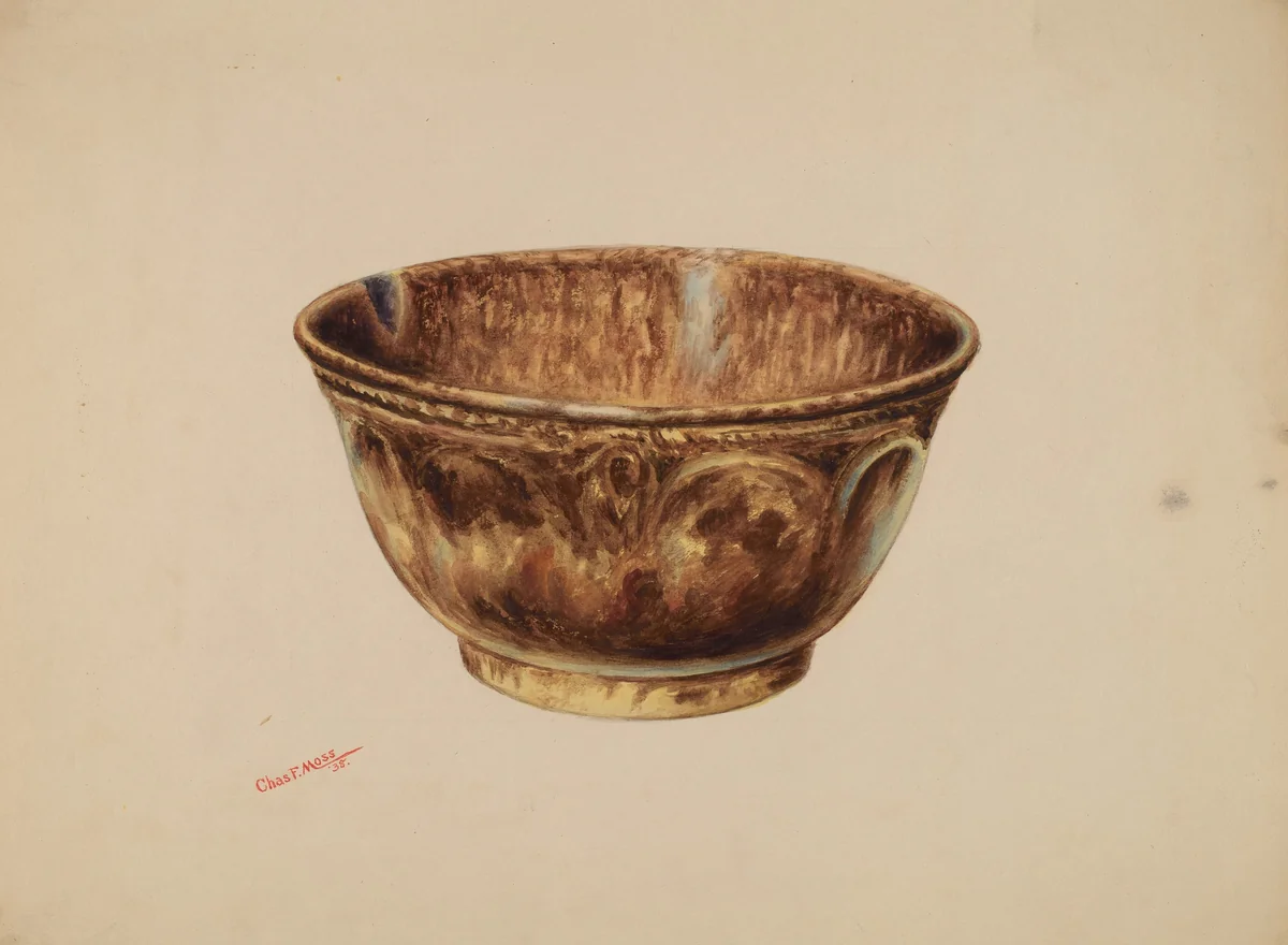Bowl - Bennington by Charles Moss, index of american design, 1938