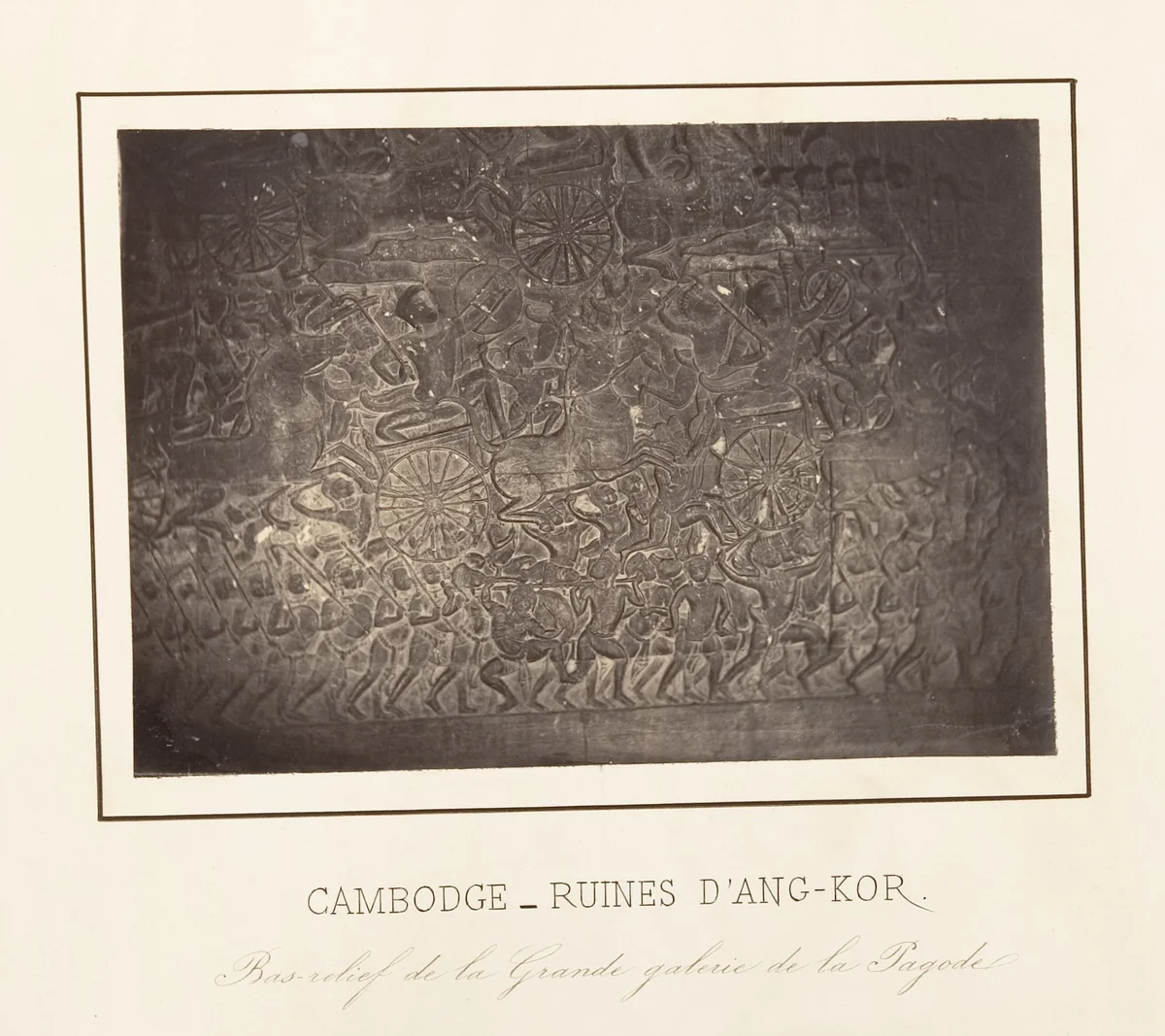 Bas-relief de la Grande Galerie de la Pagode by Emile Gsell, photograph, 1866