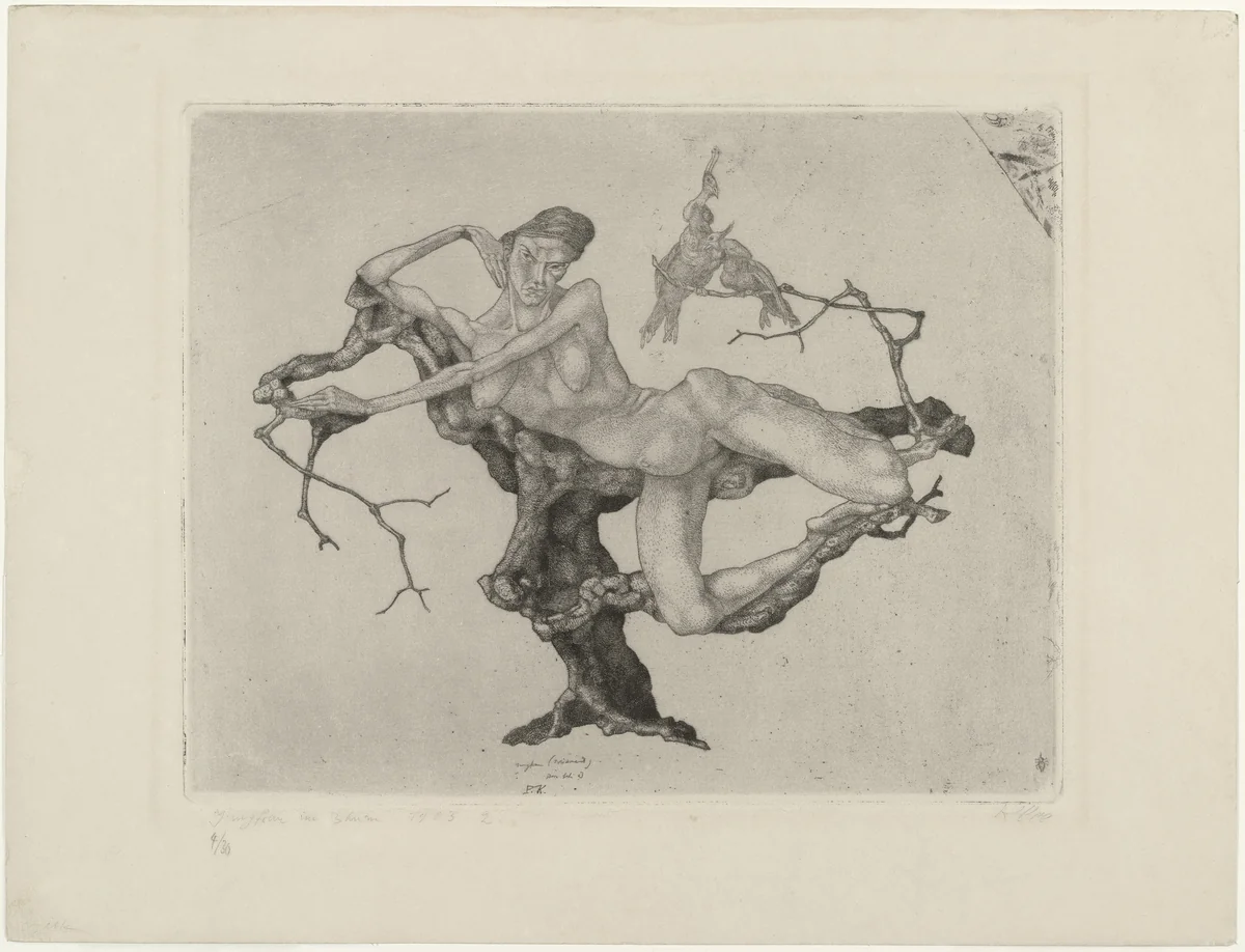 Virgin in the Tree (Jungfrau im Baum) from the series Inventions (Inventionen) by Paul Klee, print, 1903