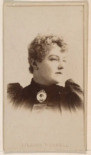 Lillian Russell, from the Actresses series (N245) issued by Kinney Brothers to promote Sweet Caporal Cigarettes by Kinney Brothers Tobacco Company, photograph, 1890