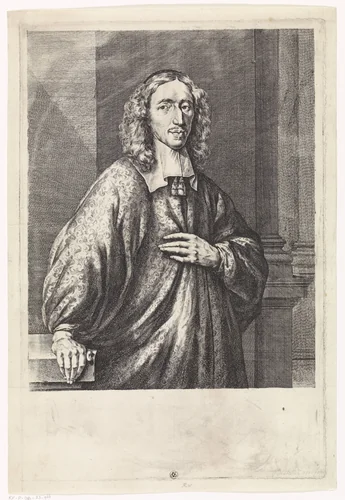 Portret van Johan de Witt by Caspar Netscher, print, 1642-1684