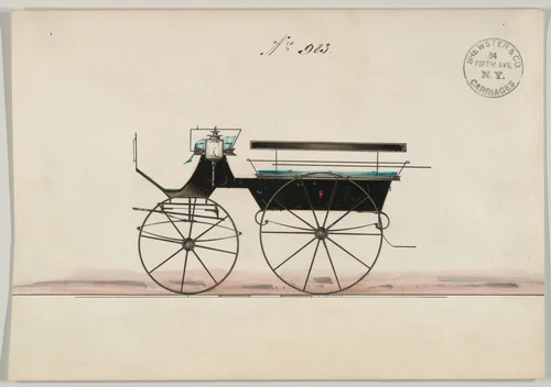 Wagonette #983 by Brewster & Co., drawing, 1850-1870
