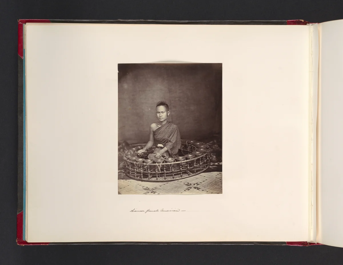 Siames Female Musician by John Thomson, photograph, 1865