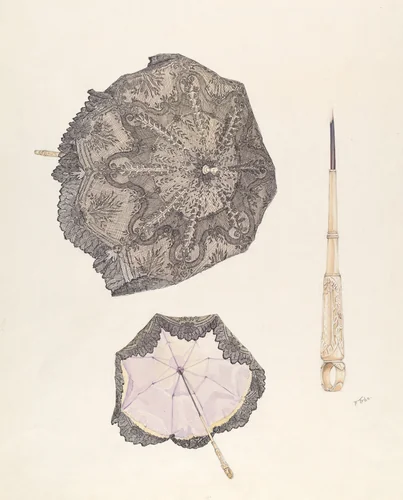 Carriage Sunshade by Aurelia Arbo, index of american design, 1937