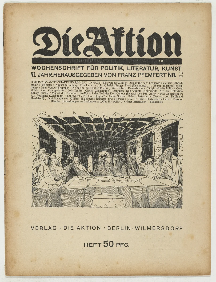 Die Aktion, vol. 6, no. 16/17 by Max Gubler, periodical, 1916