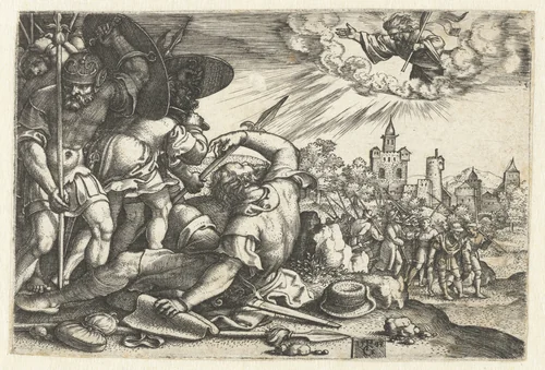 Bekering van Paulus by Unknown, print, 1543