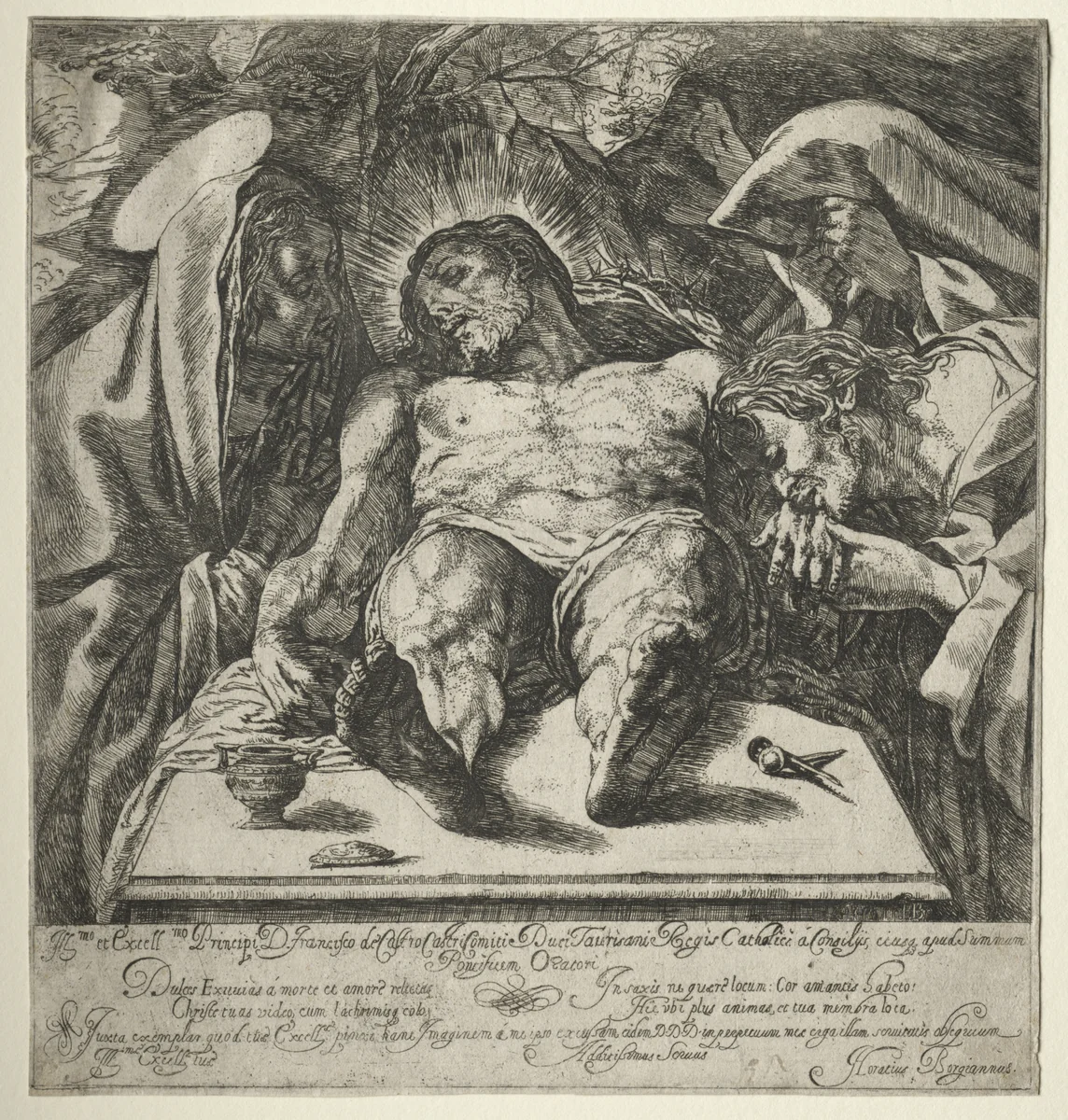 The Lamentation by Orazio Borgianni, print, 1610-1620