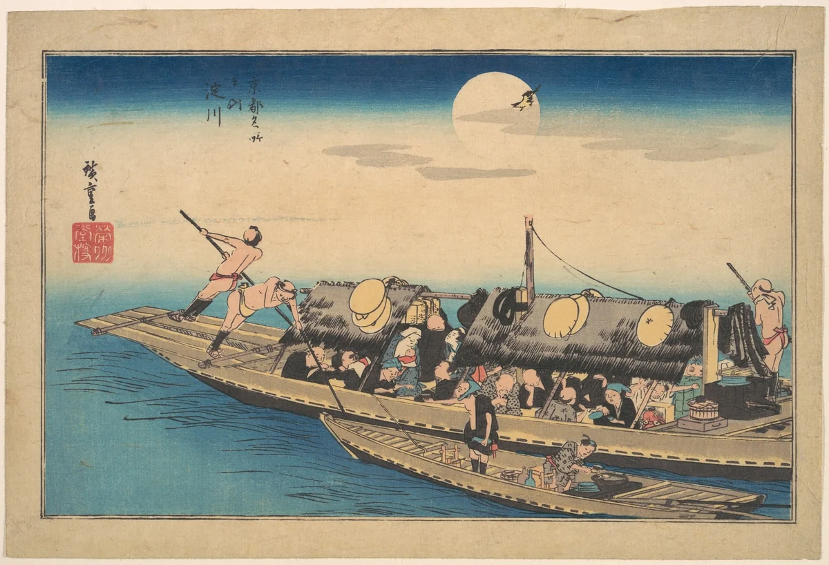 On the Yodo River by Utagawa Hiroshige (歌川広重), print, 1797-1858
