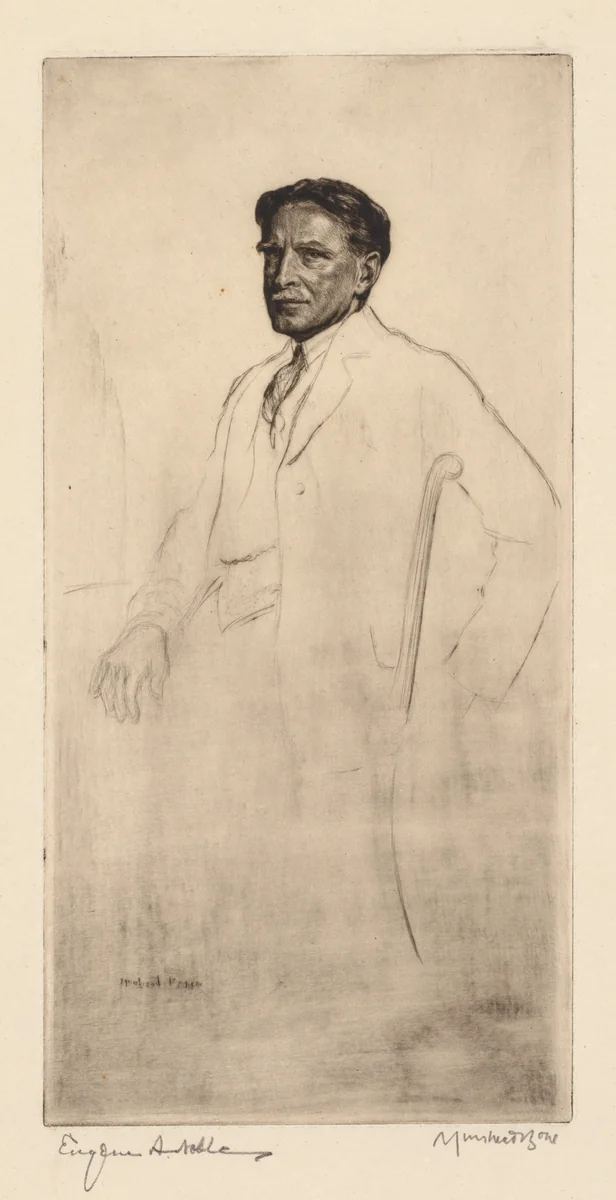 Dr. Eugene A. Noble by Muirhead Bone, print, 1923