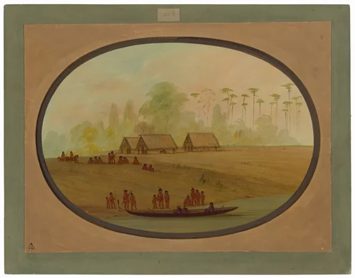 Painting the Lengua Chief by George Catlin, painting, 1854-1869